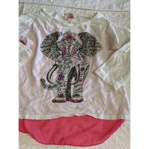 CB girls sz. M lightweight elephant front design shirt. Cute. Nt. flaw